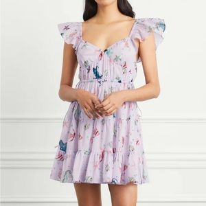 Hill House Lilac Floral Mini Dress